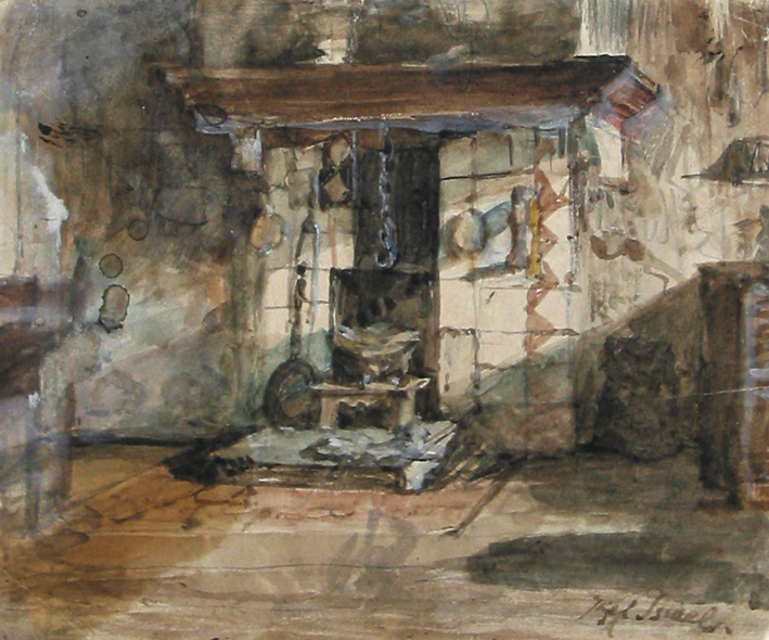 Interieur met schouw (uit Album Amicorum Mesdag)